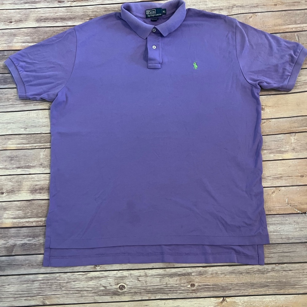 Men’s Short Sleeve Ralph Lauren Polo Purple XL - Picture 2 of 4